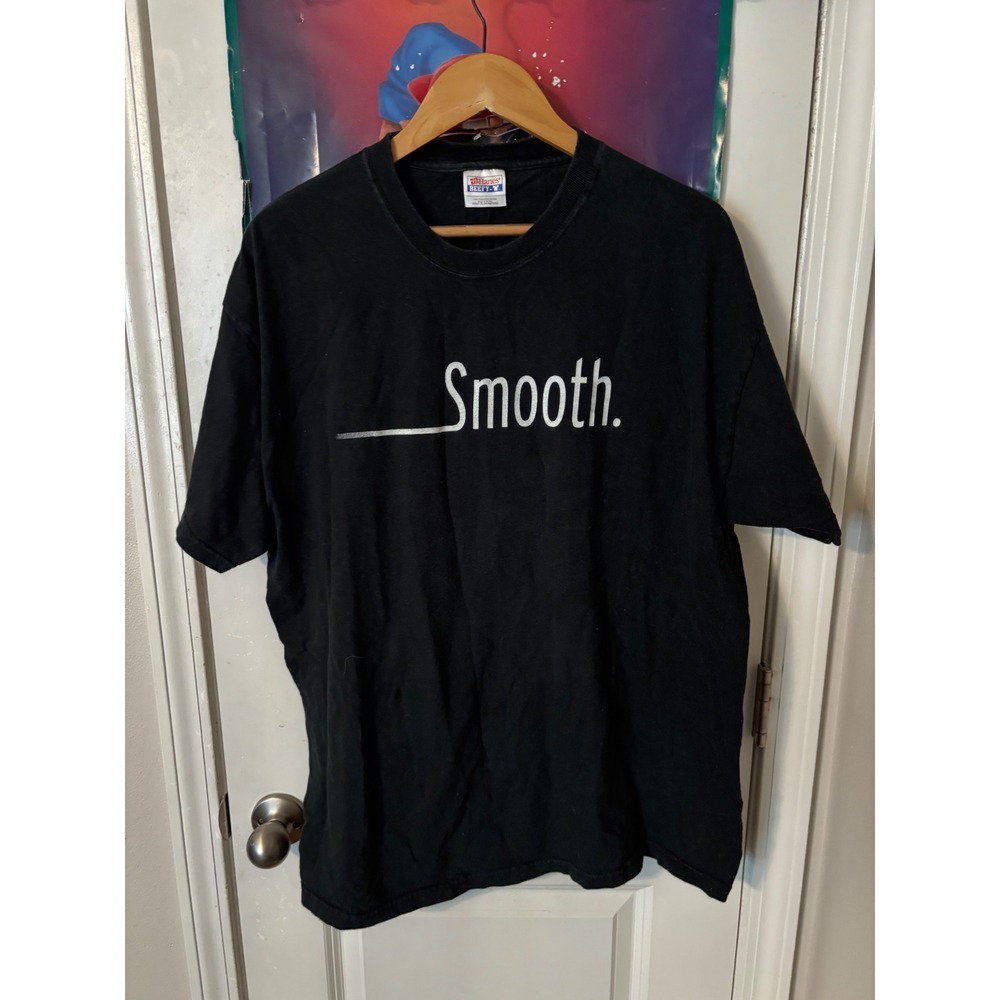 Vintage Hanes Beefy-T Canadian Club Whisky Smooth 90s T-Shirt Black XL